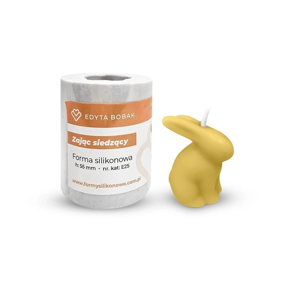 Forma silikonowa do świec - Zając siedzący